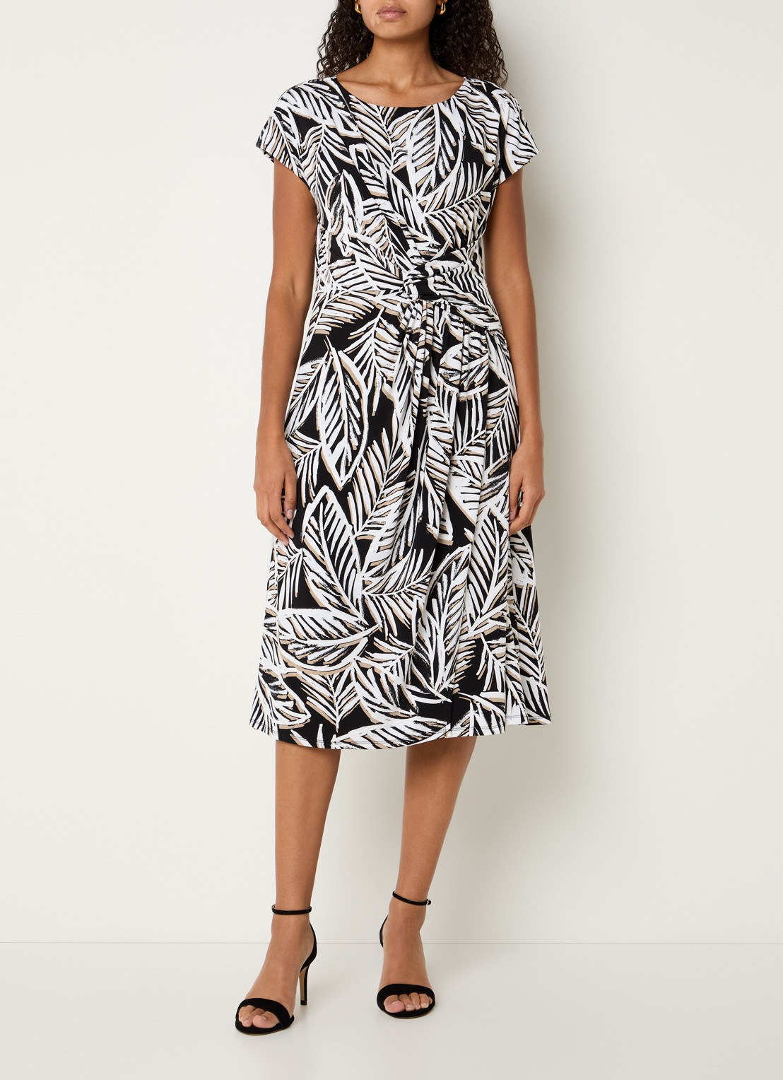 Joseph Ribkoff Midi jurk met print - detail wit
