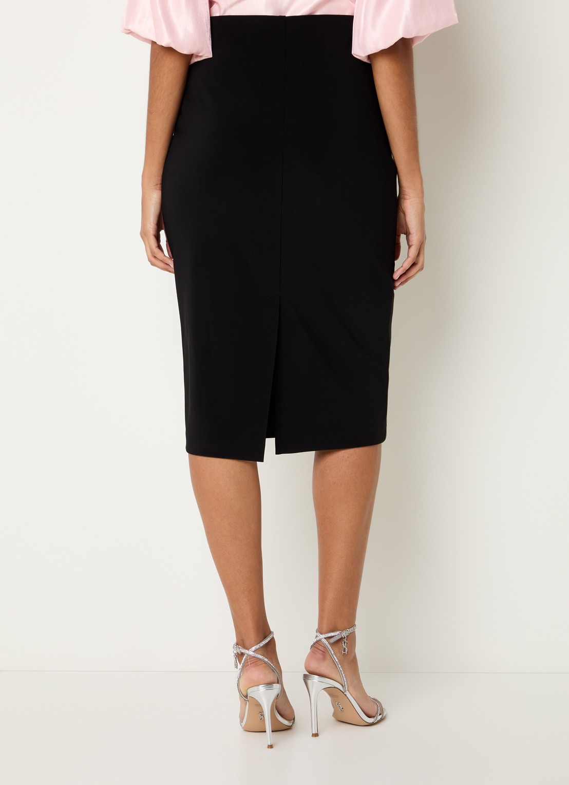 Joseph Ribkoff Midi rok met split - achterkant zwart