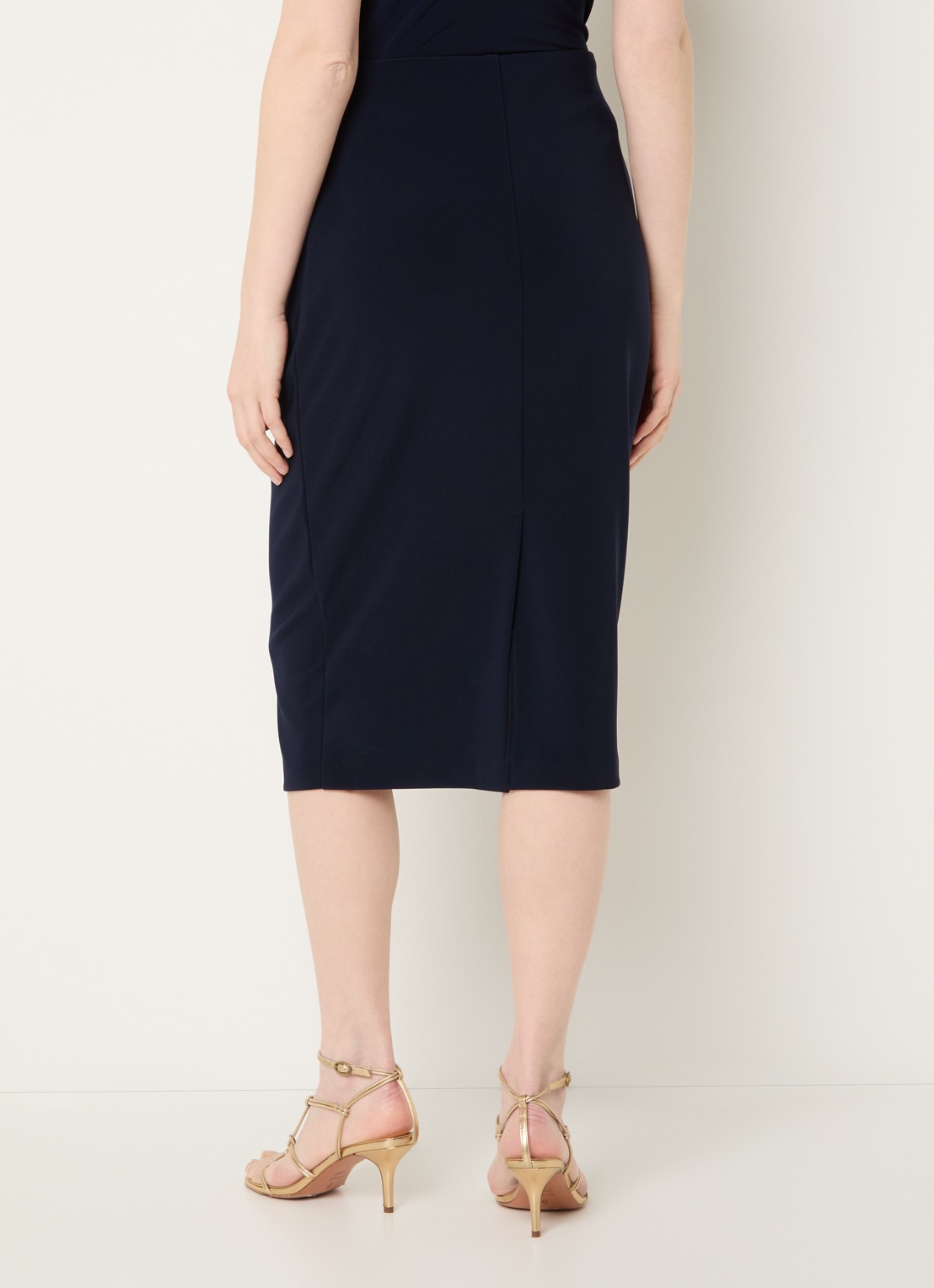 Joseph Ribkoff Midi rok met split - achterkant donkerblauw
