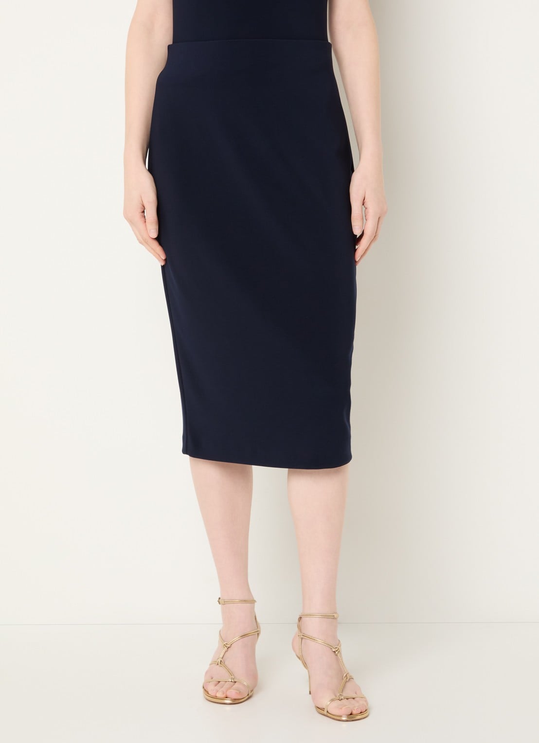Joseph Ribkoff Midi rok met split - detail 4 donkerblauw