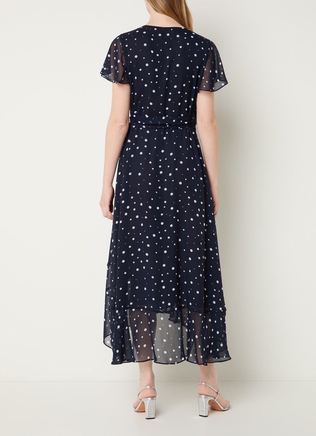 Joseph Ribkoff Midi tuniekjurk met print - achterkant 4 donkerblauw