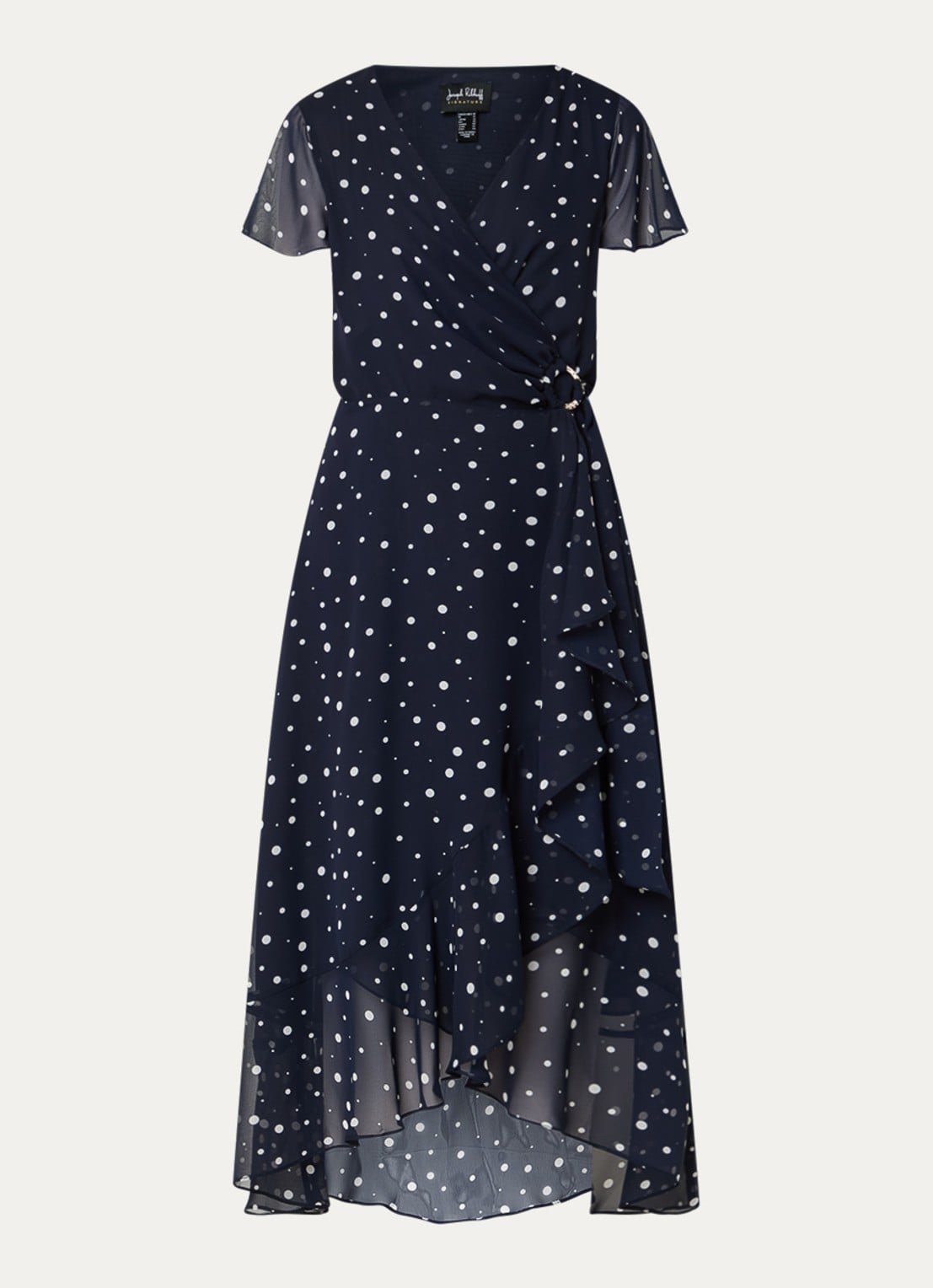 Joseph Ribkoff Midi tuniekjurk met print - voorkant 2 donkerblauw