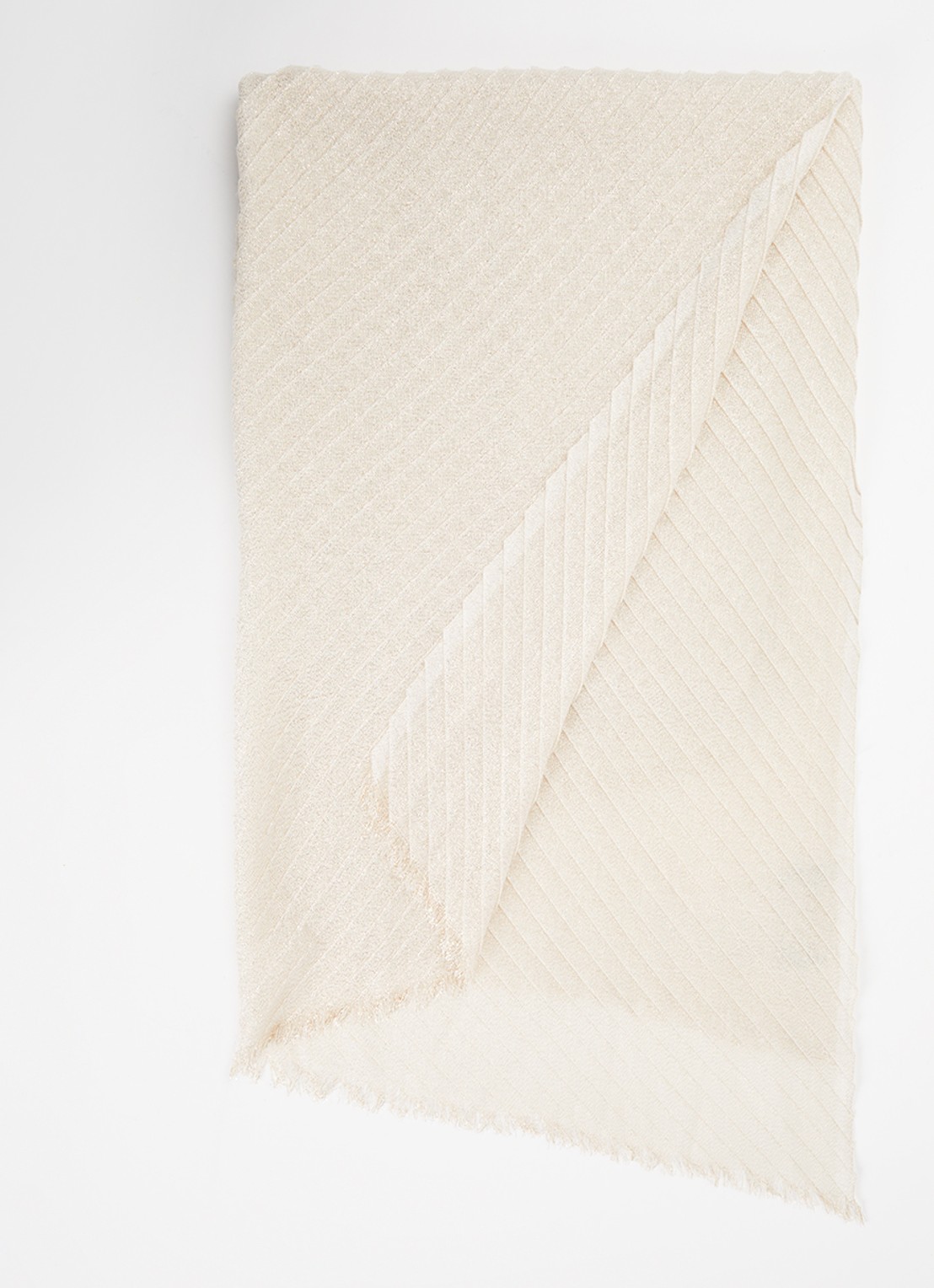 Joseph Ribkoff Sjaal met glitter 180 x 65 cm - voorkant 3 beige
