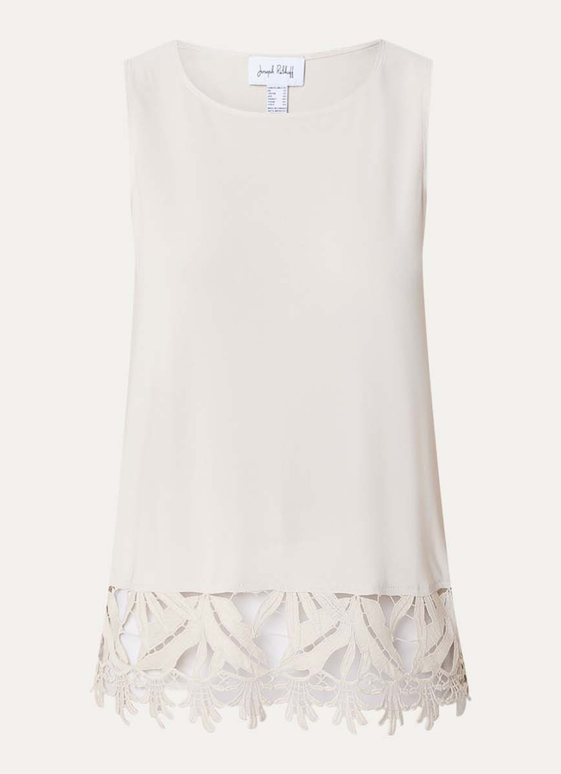 Joseph Ribkoff Tanktop met details van kant - voorkant 2 beige