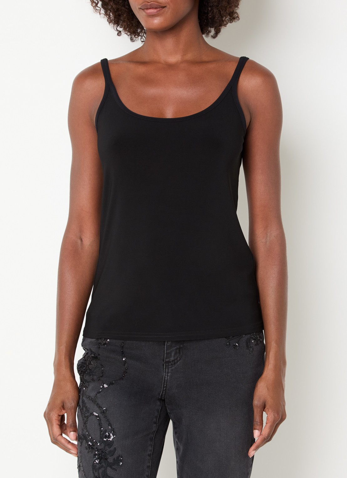 Joseph Ribkoff Tanktop met ronde hals - detail 4 zwart