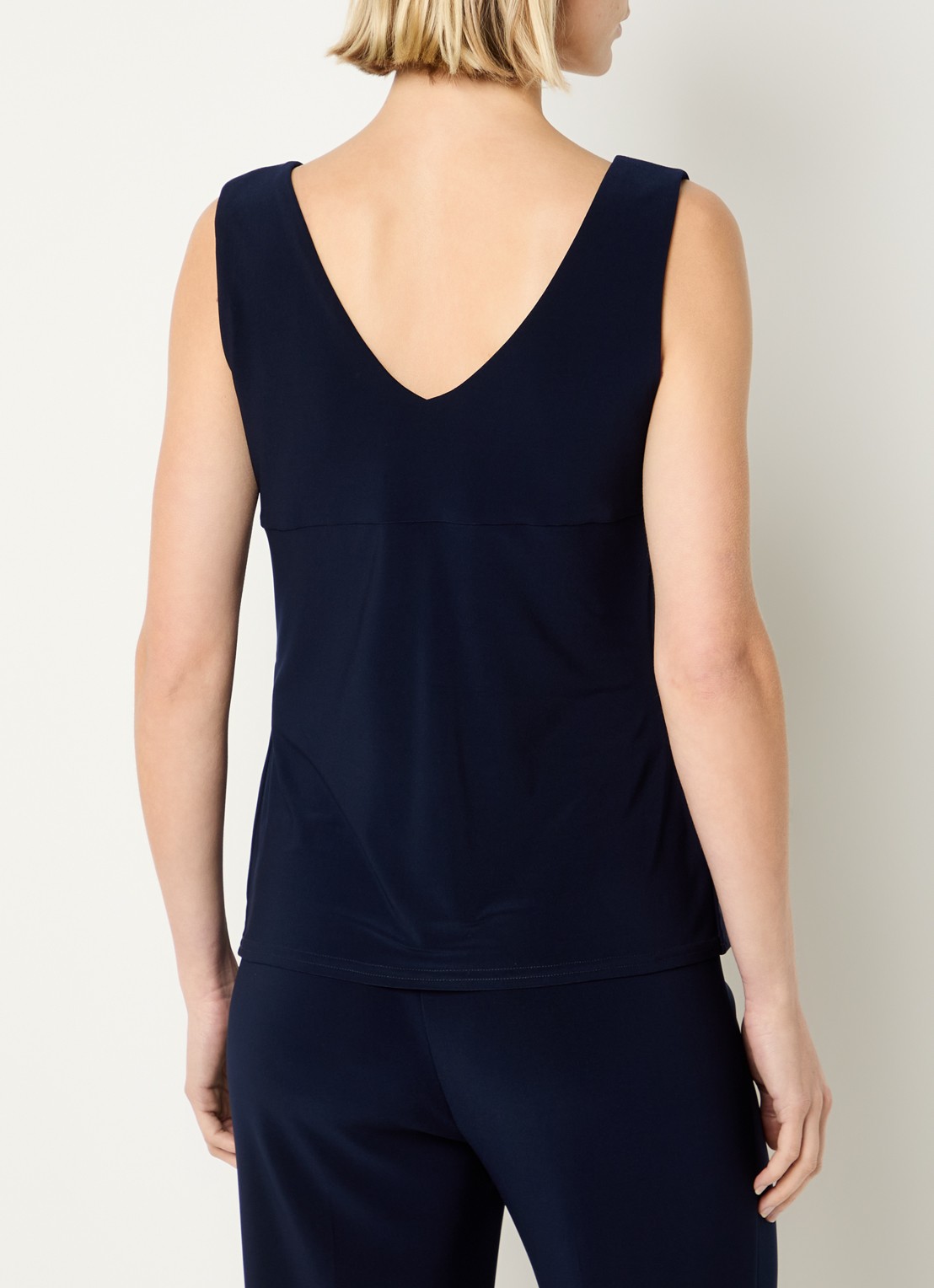 Joseph Ribkoff Tanktop met V-hals en stretch - achterkant 4 donkerblauw