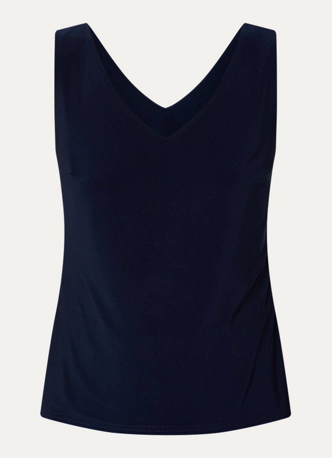 Joseph Ribkoff Tanktop met V-hals en stretch - voorkant 2 donkerblauw