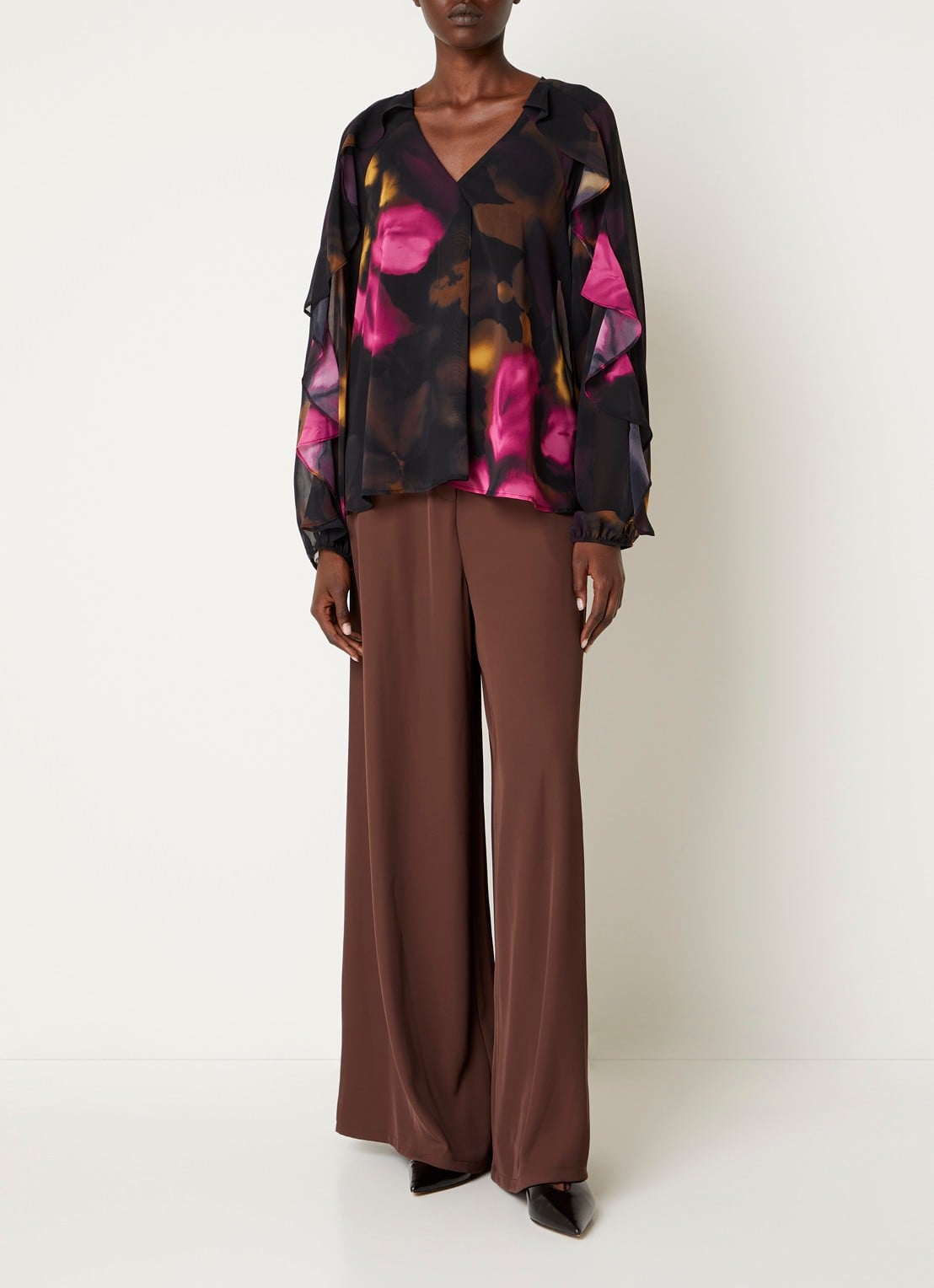 Joseph Ribkoff Top met print - voorkant 3 zwart