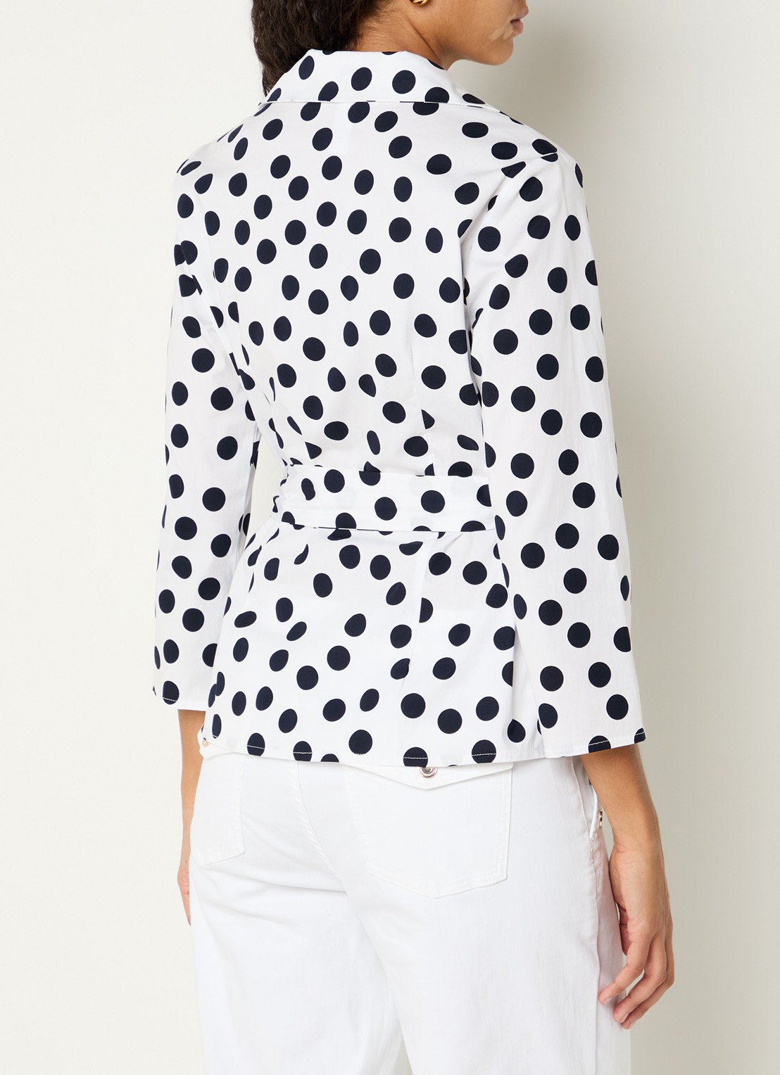 Joseph Ribkoff Tuniek met stippenprint - achterkant 3 wit