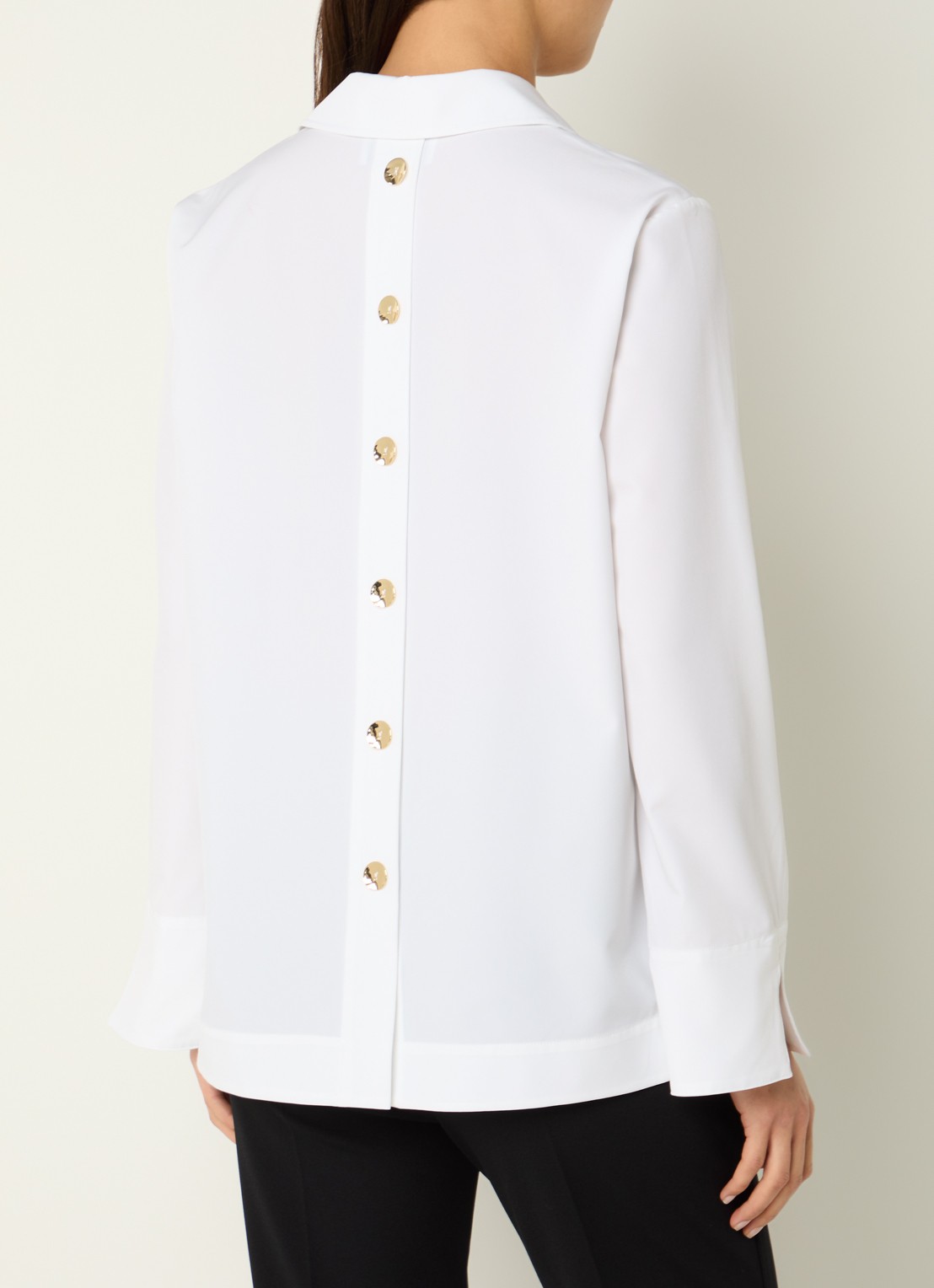 Joseph Ribkoff Tuniek met trompetmouw  - detail 4 wit