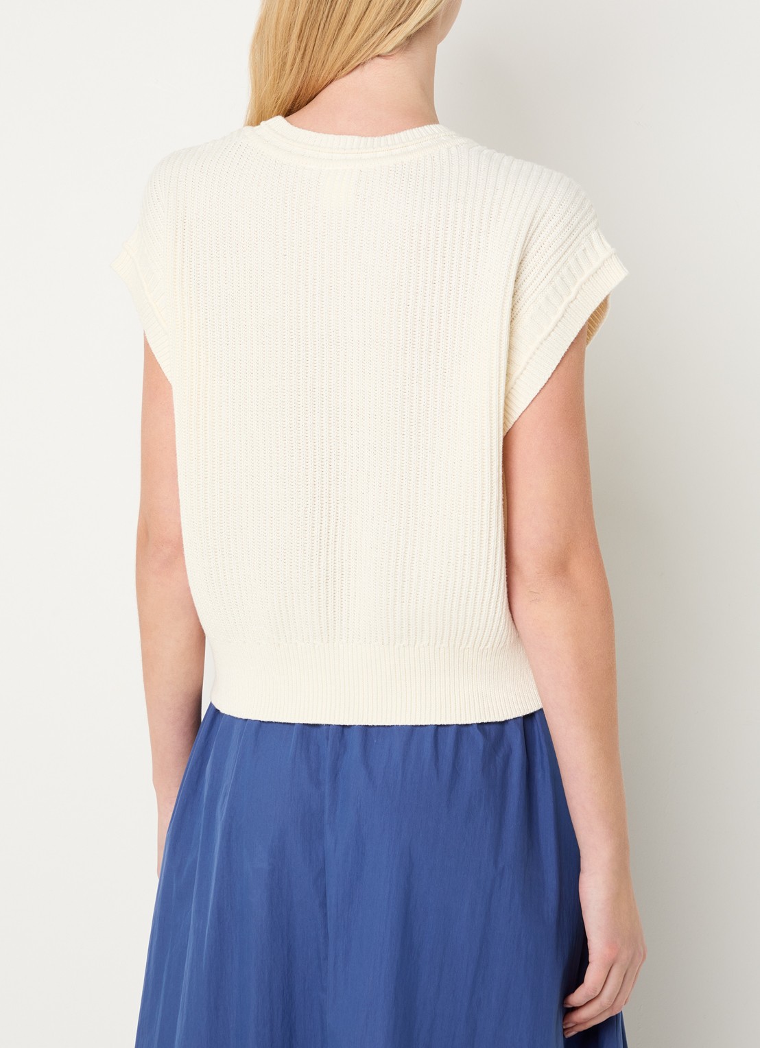 Josephine & Co Bailee grofgebreide spencer met stretch - achterkant grijs