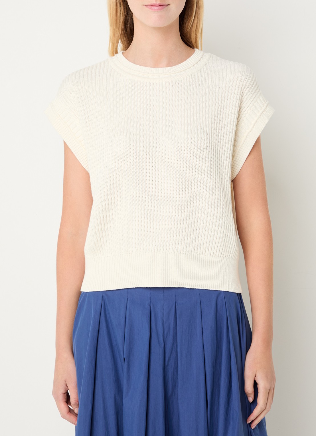 Josephine & Co Bailee grofgebreide spencer met stretch - detail 2 grijs