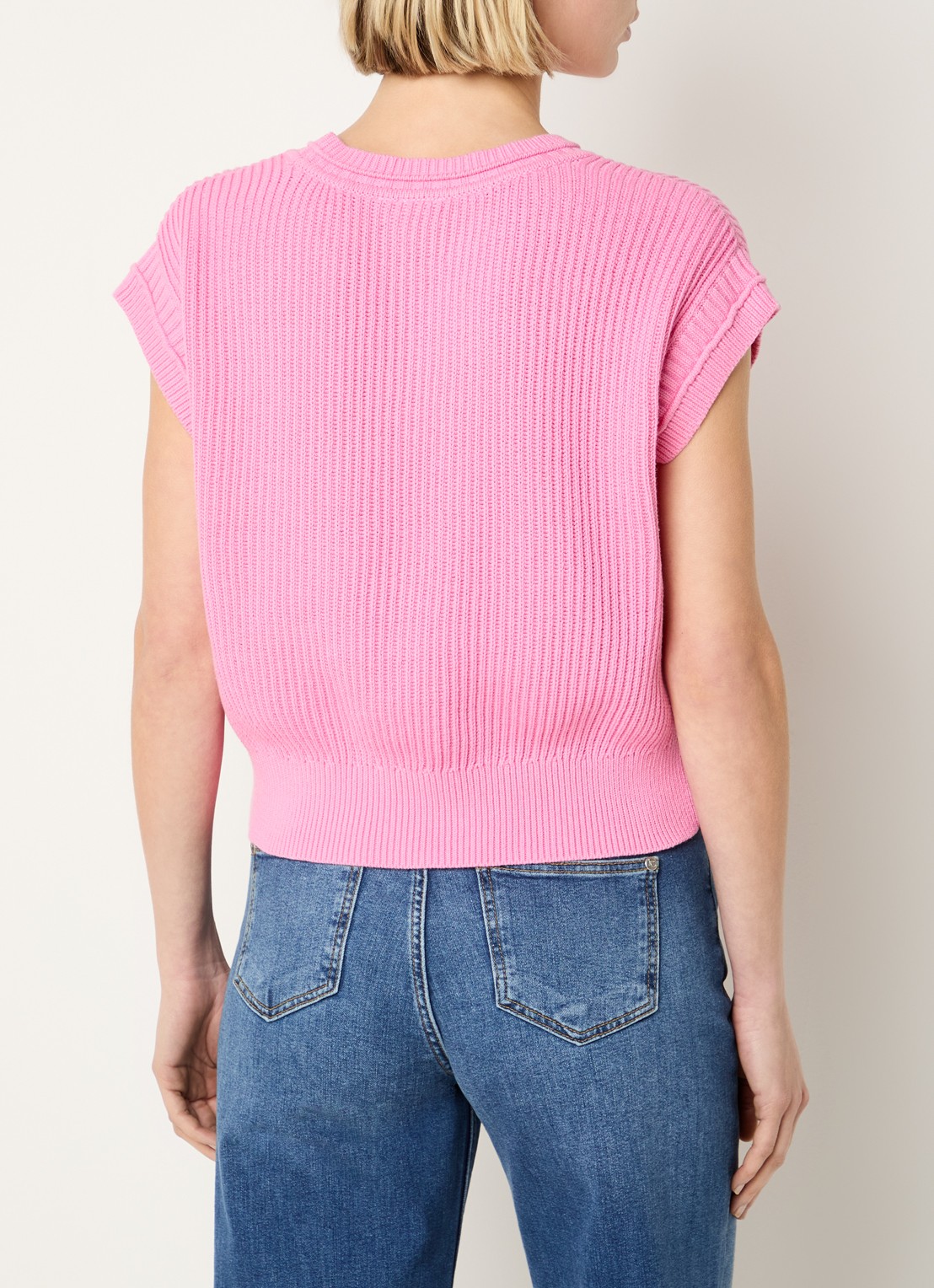 Josephine & Co Bailee grofgebreide spencer met stretch - achterkant 4 roze