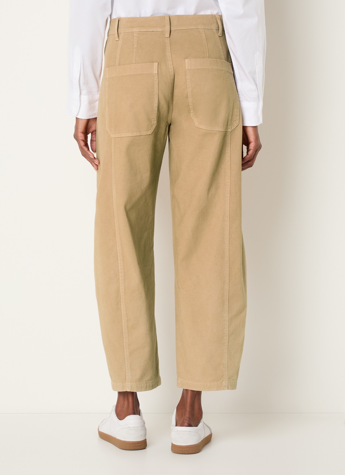 Josephine & Co Basile high waist balloon fit broek met steekzakken - achterkant 4 camel