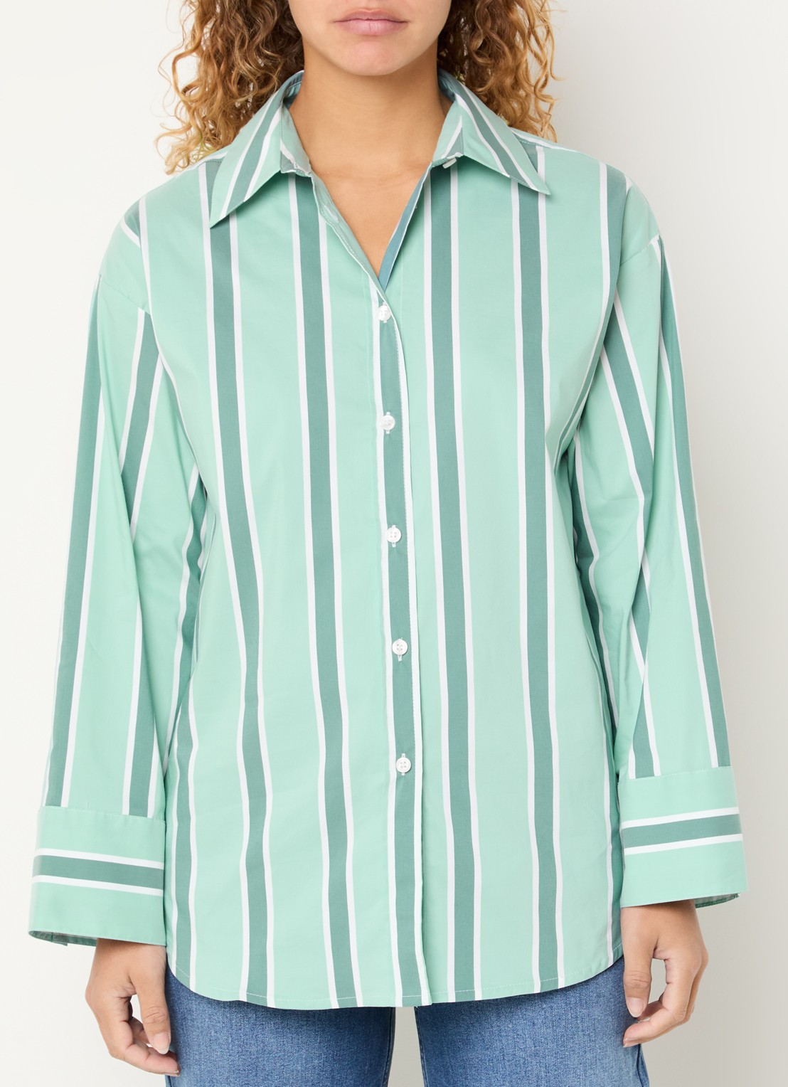Josephine & Co Bastian blouse met streepprint - detail 3 mint
