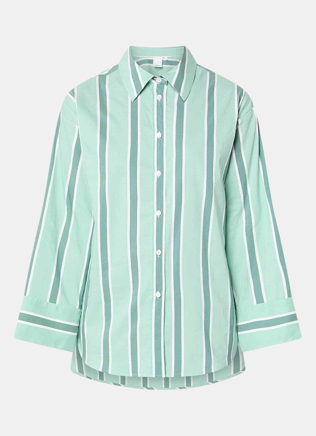 Josephine & Co Bastian blouse met streepprint - voorkant mint