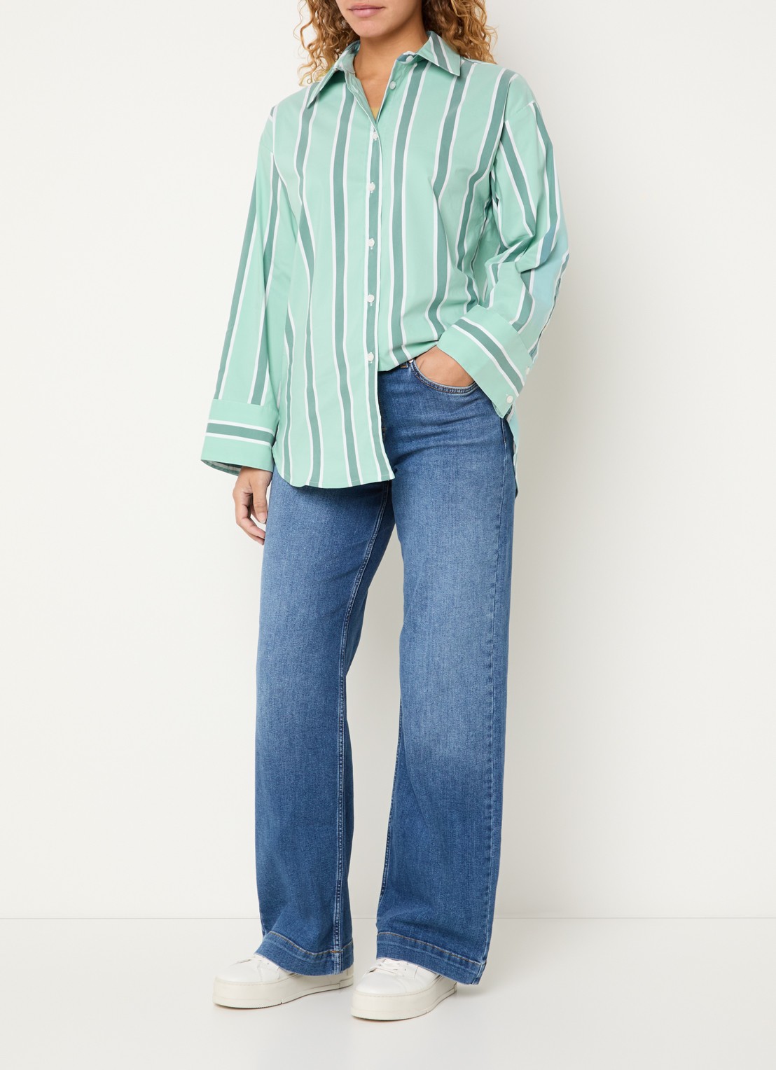 Josephine & Co Bastian blouse met streepprint - voorkant 2 mint