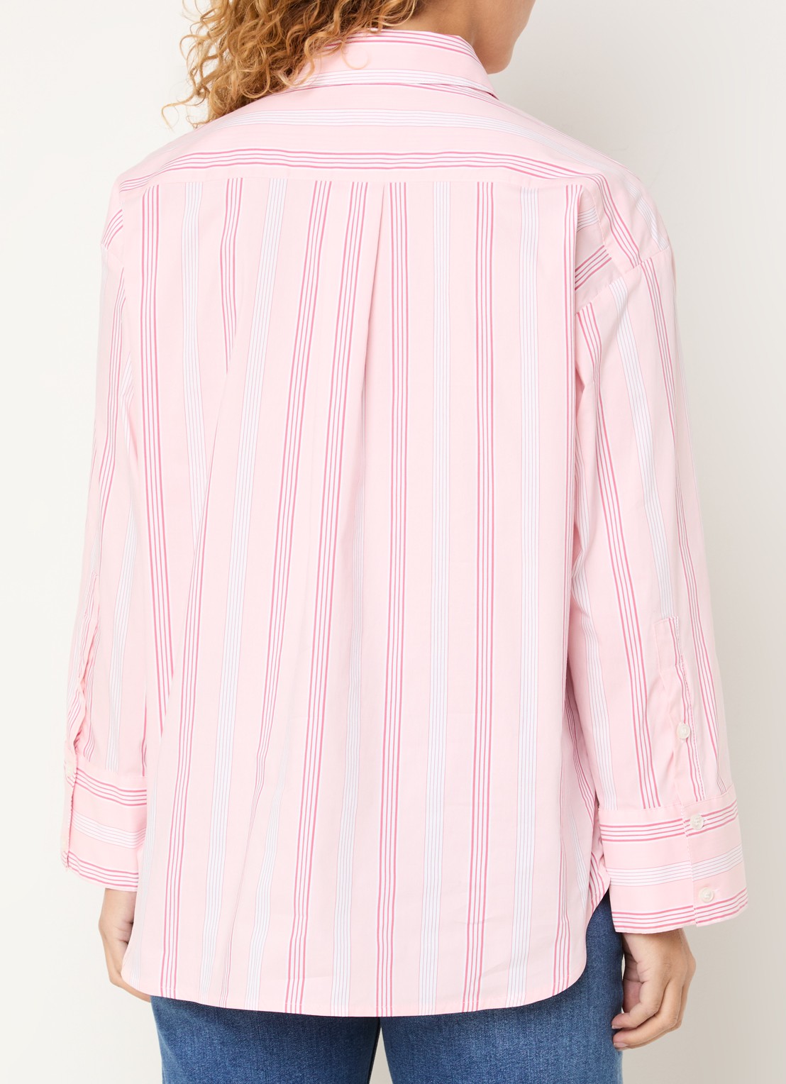 Josephine & Co Bastian blouse met streepprint - achterkant 4 lichtroze