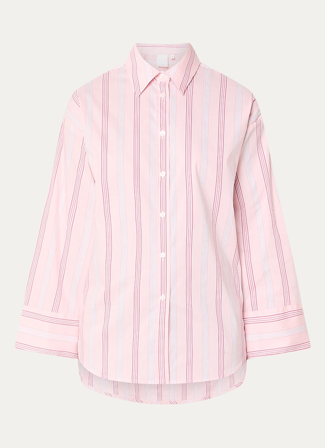 Josephine & Co Bastian blouse met streepprint - voorkant lichtroze