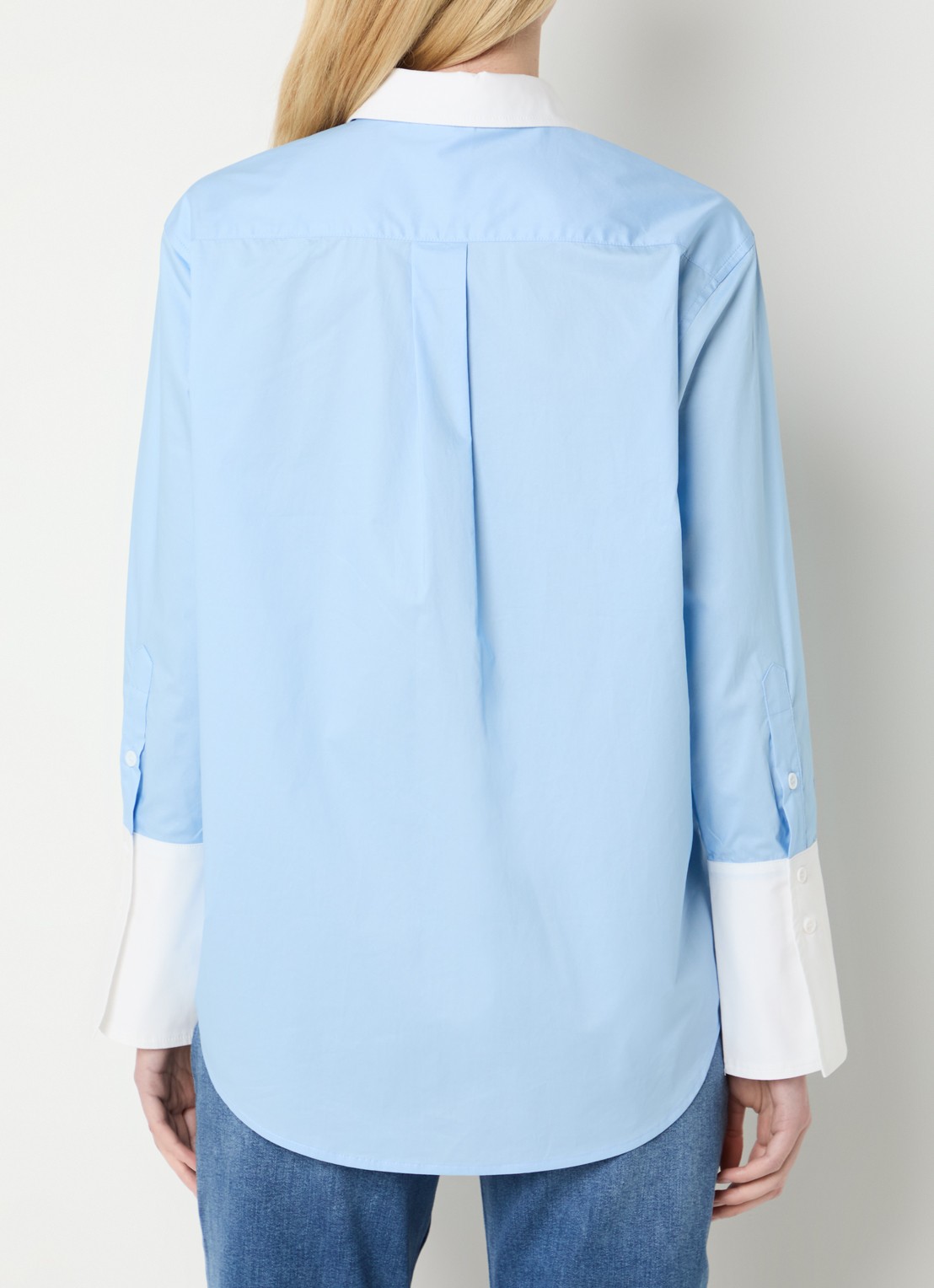 Josephine & Co Bax blouse met kraag - achterkant 4 lichtblauw