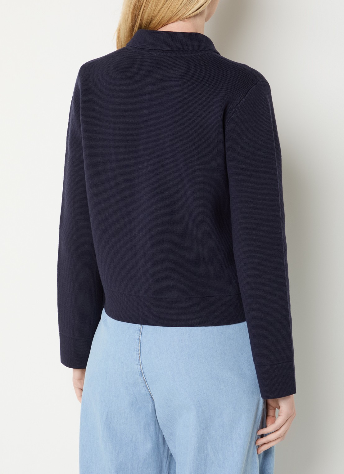 Josephine & Co Bayley grofgebreid jack met klepzakken - achterkant donkerblauw