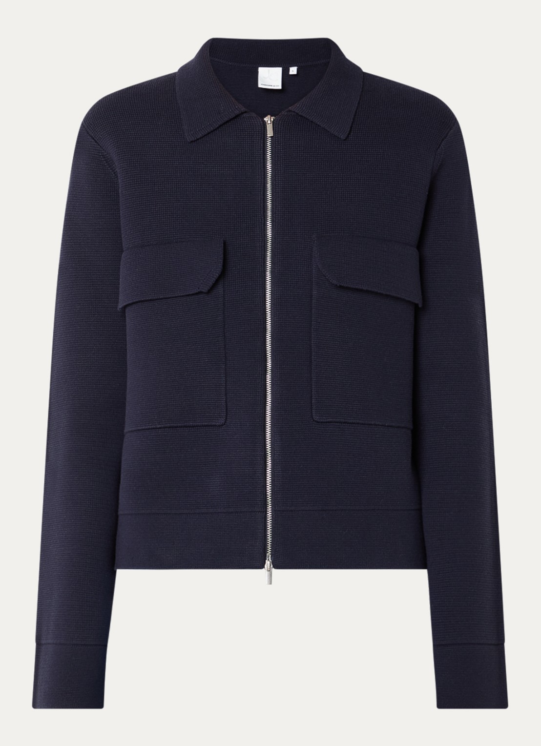 Josephine & Co Bayley grofgebreid jack met klepzakken - voorkant 2 donkerblauw