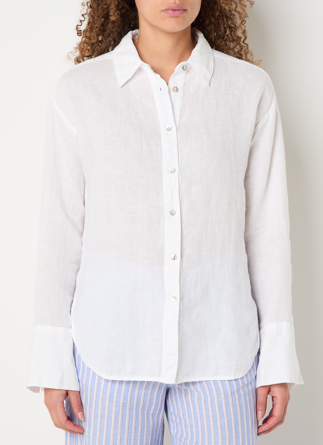Josephine & Co Bazil blouse van linnen - detail 4 wit