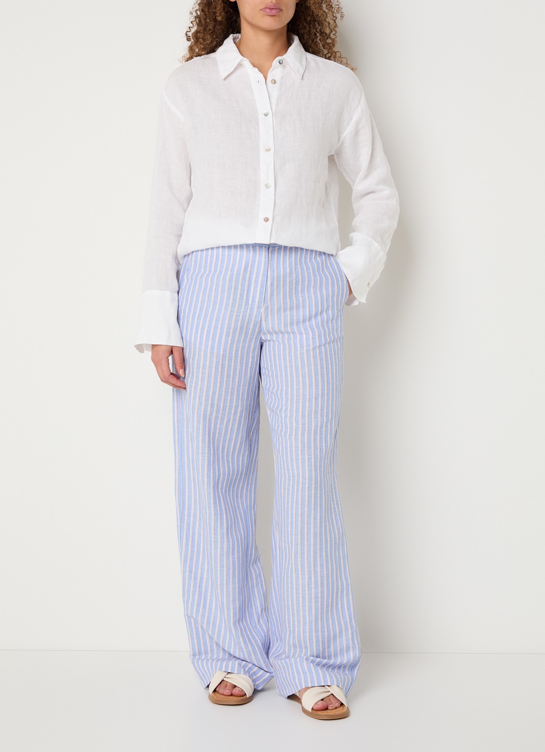 Josephine & Co Bazil blouse van linnen - voorkant 3 wit