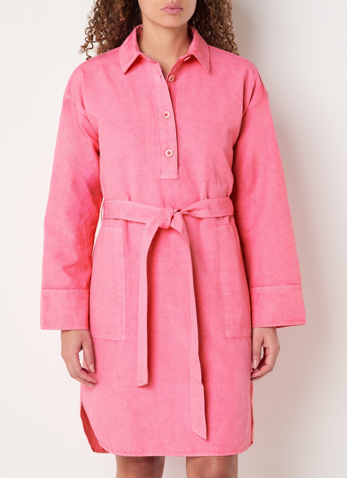 Josephine & Co Bella mini tuniekjurk met strikceintuur - detail 4 roze