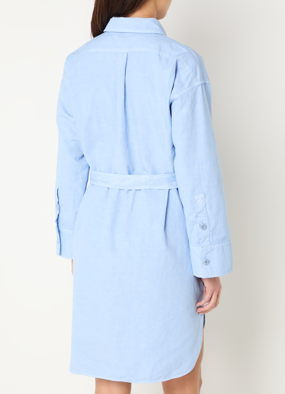 Josephine & Co Bella mini tuniekjurk met strikceintuur - achterkant lichtblauw