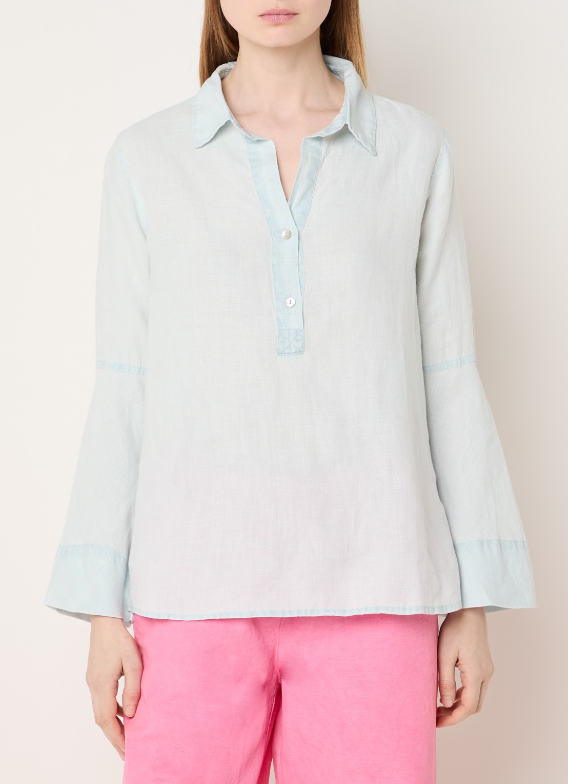 Josephine & Co Belou tuniek van chambray - detail 3 lichtblauw