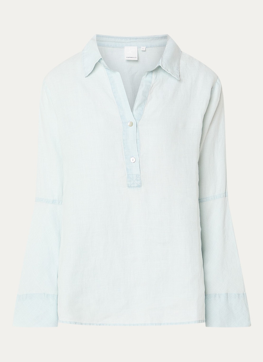 Josephine & Co Belou tuniek van chambray - voorkant lichtblauw