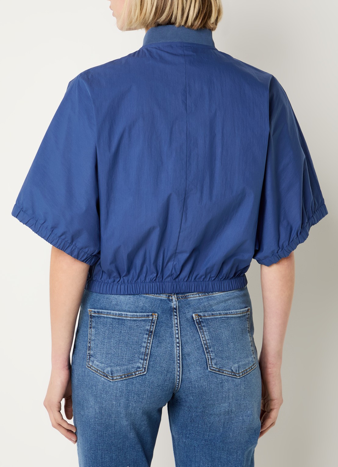 Josephine & Co Benedict cropped jack met vleermuismouw - achterkant royalblauw