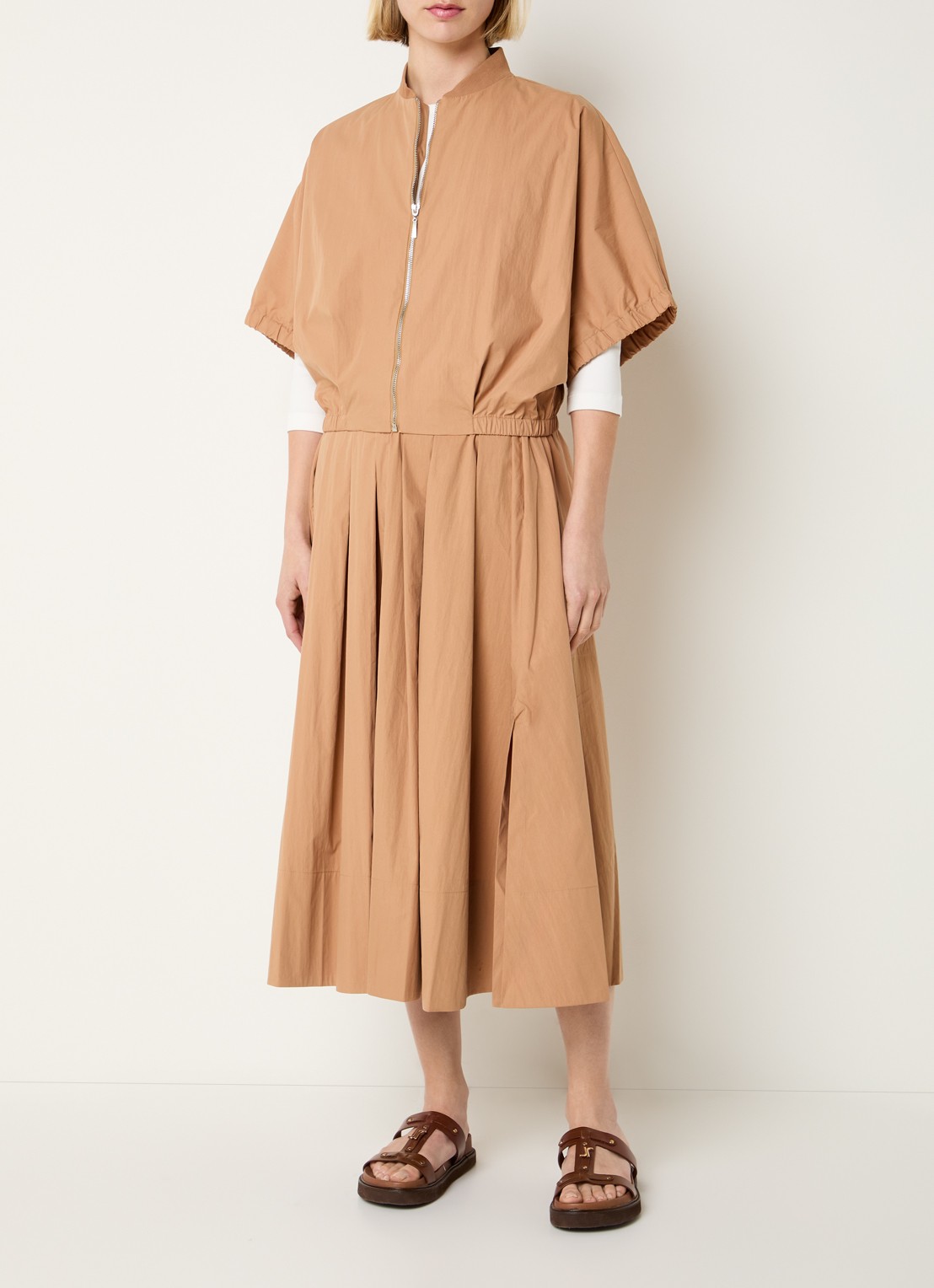 Josephine & Co Benedict cropped jack met vleermuismouw - voorkant 4 cognac