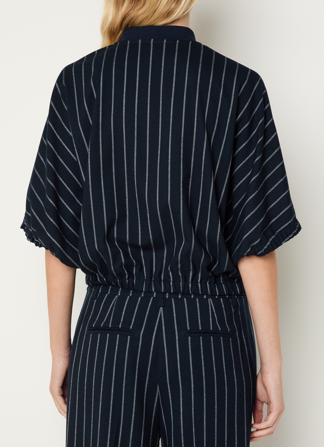 Josephine & Co Benedict jack met streepprint - achterkant 2 donkerblauw