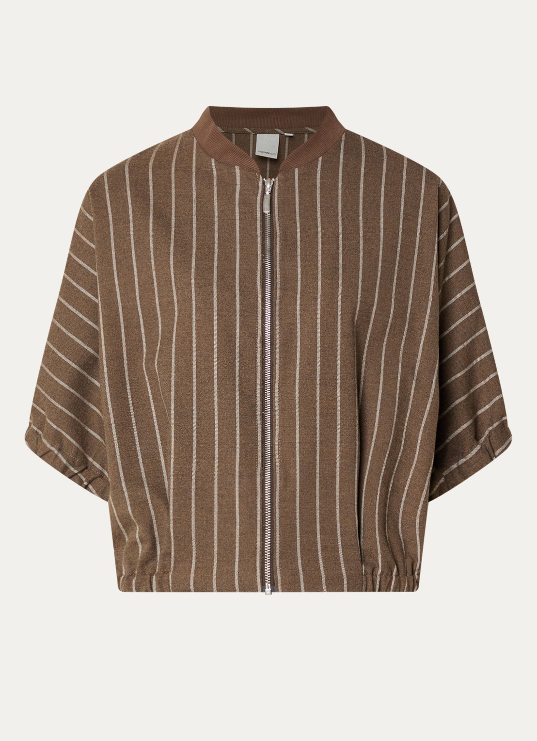 Josephine & Co Benedict jack met streepprint - voorkant 2 bruin