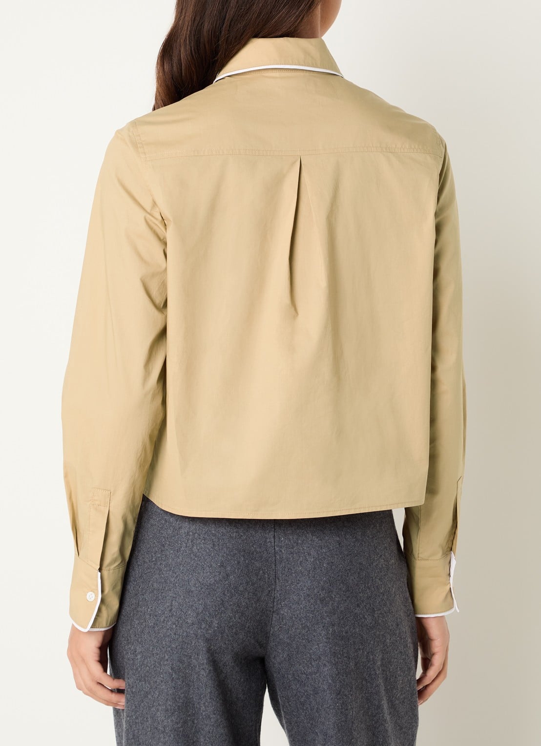 Josephine & Co Blouse met logoborduring - achterkant 3 camel
