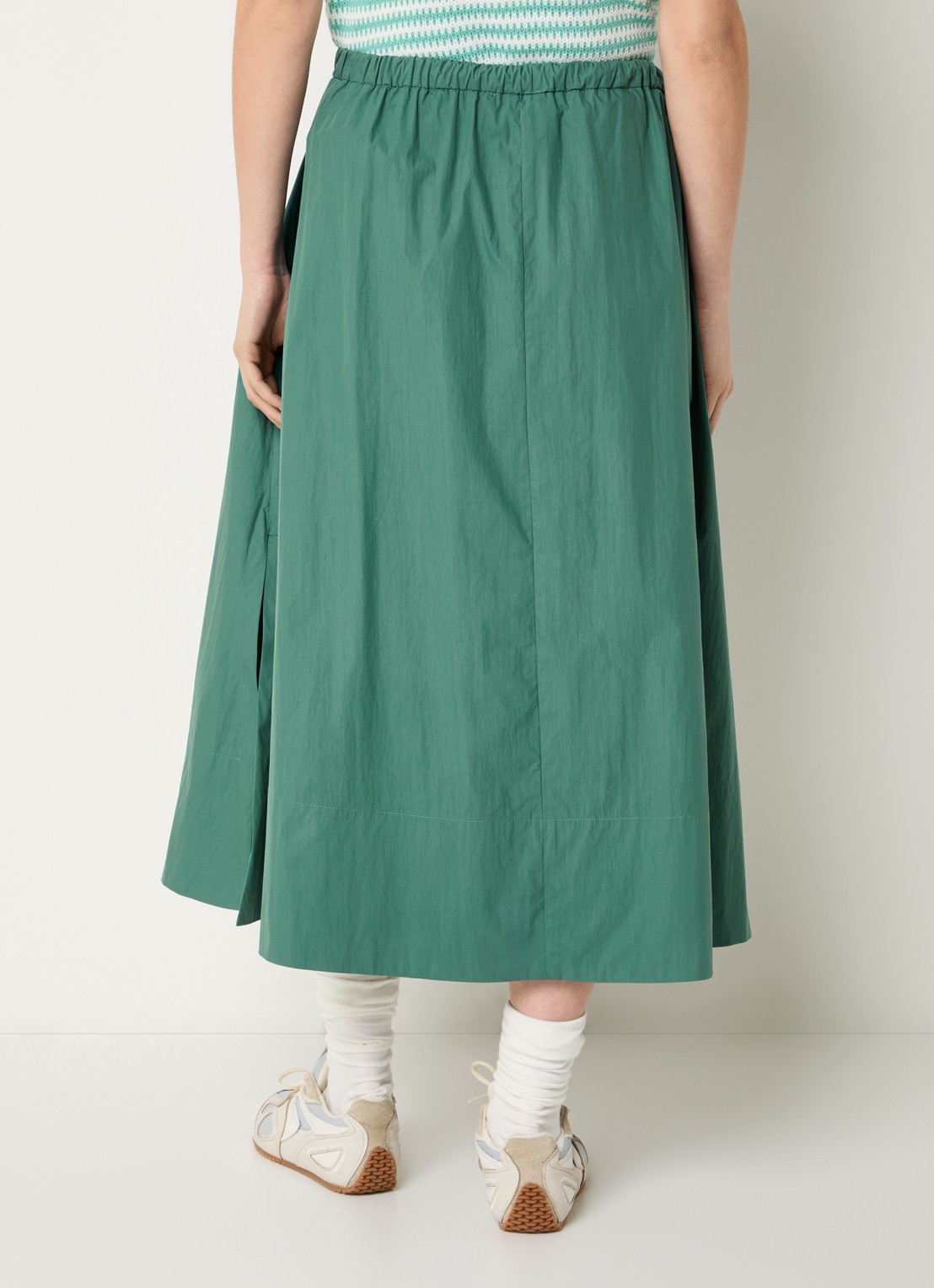 Josephine & Co Blume midi A-lijn rok  - achterkant 4 zeegroen