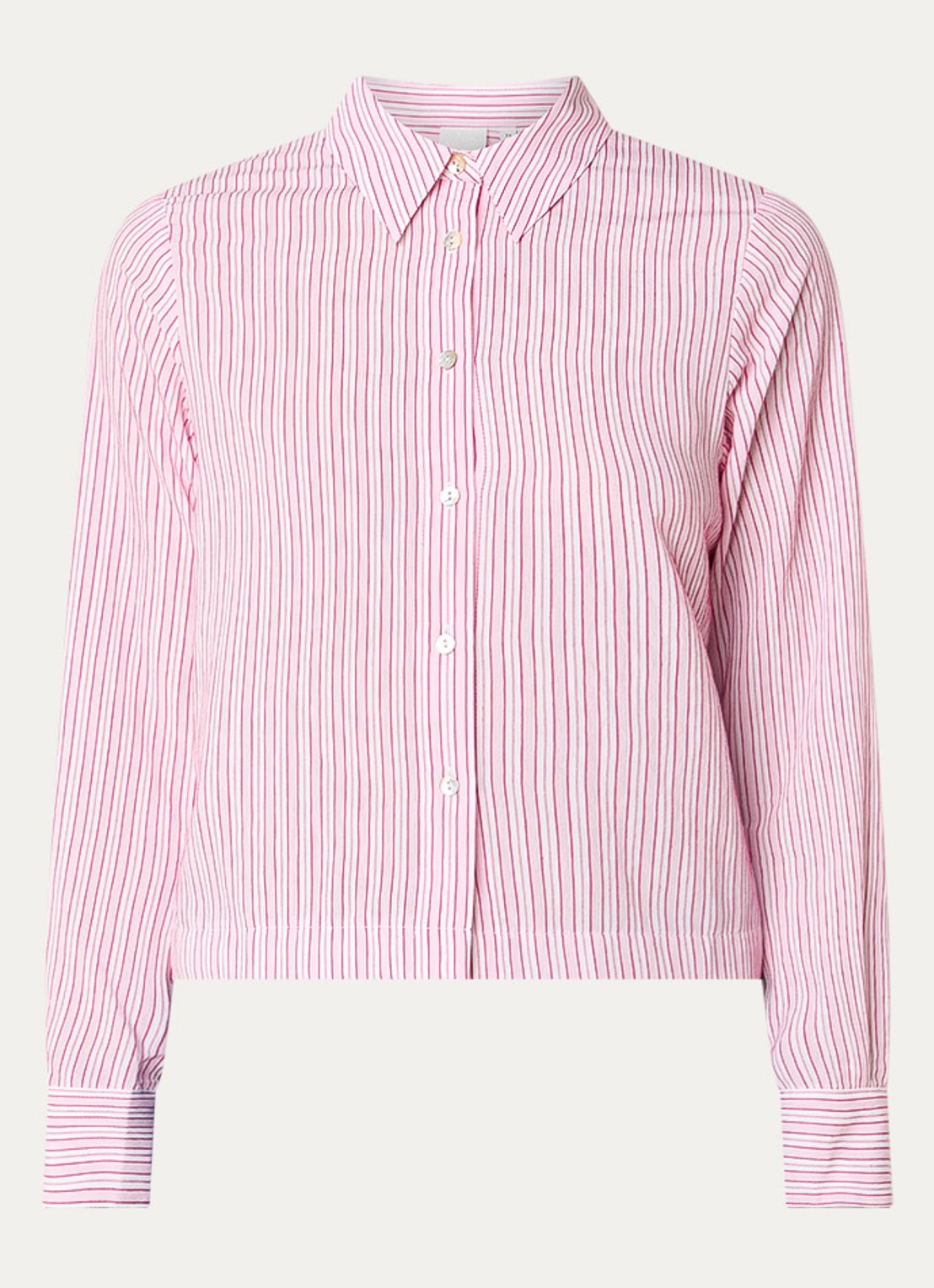 Josephine & Co Boaz blouse met streepprint - voorkant 2 donkerroze