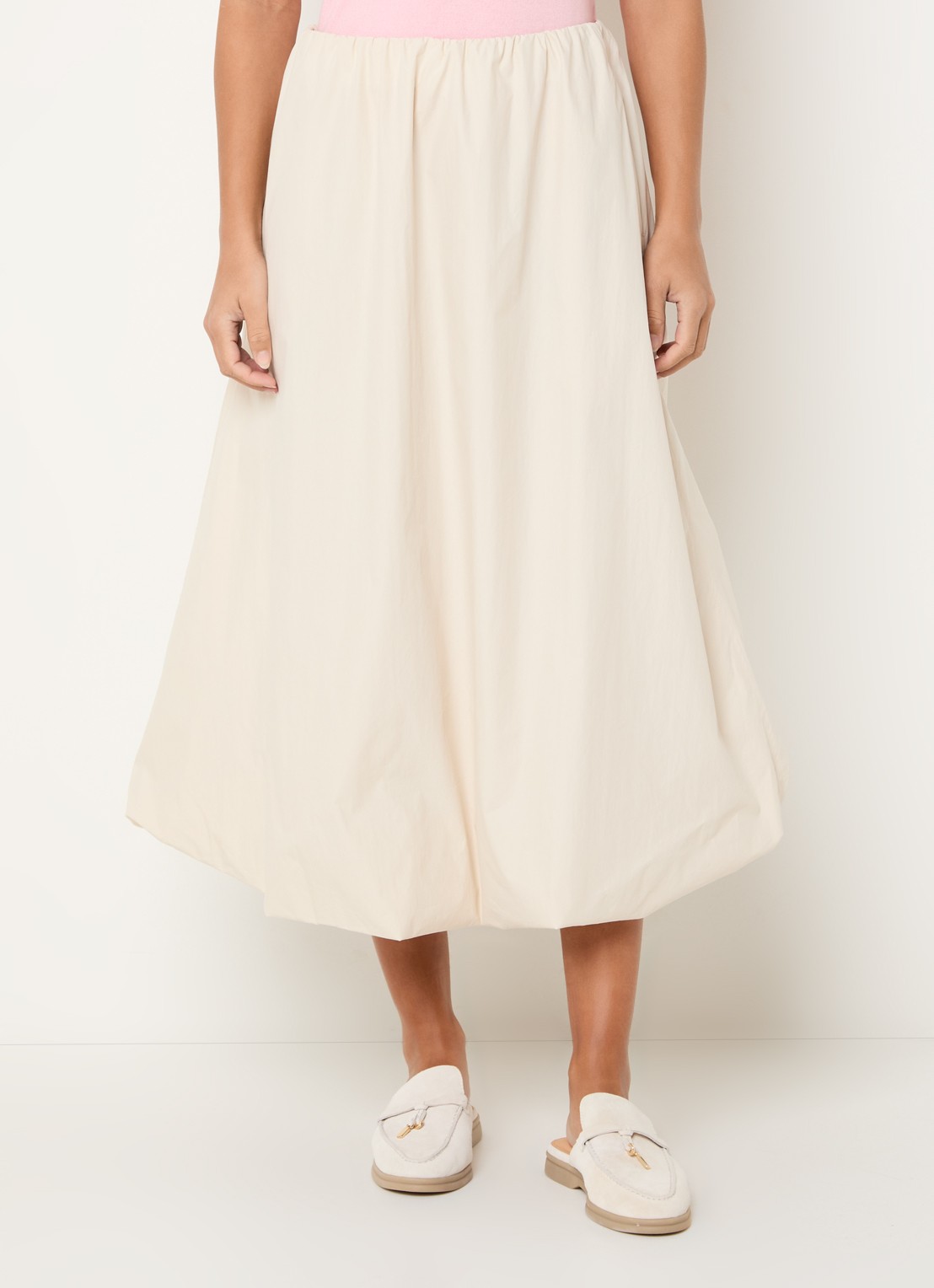 Josephine & Co Bonnie midi rok met steekzakken - detail 4 beige