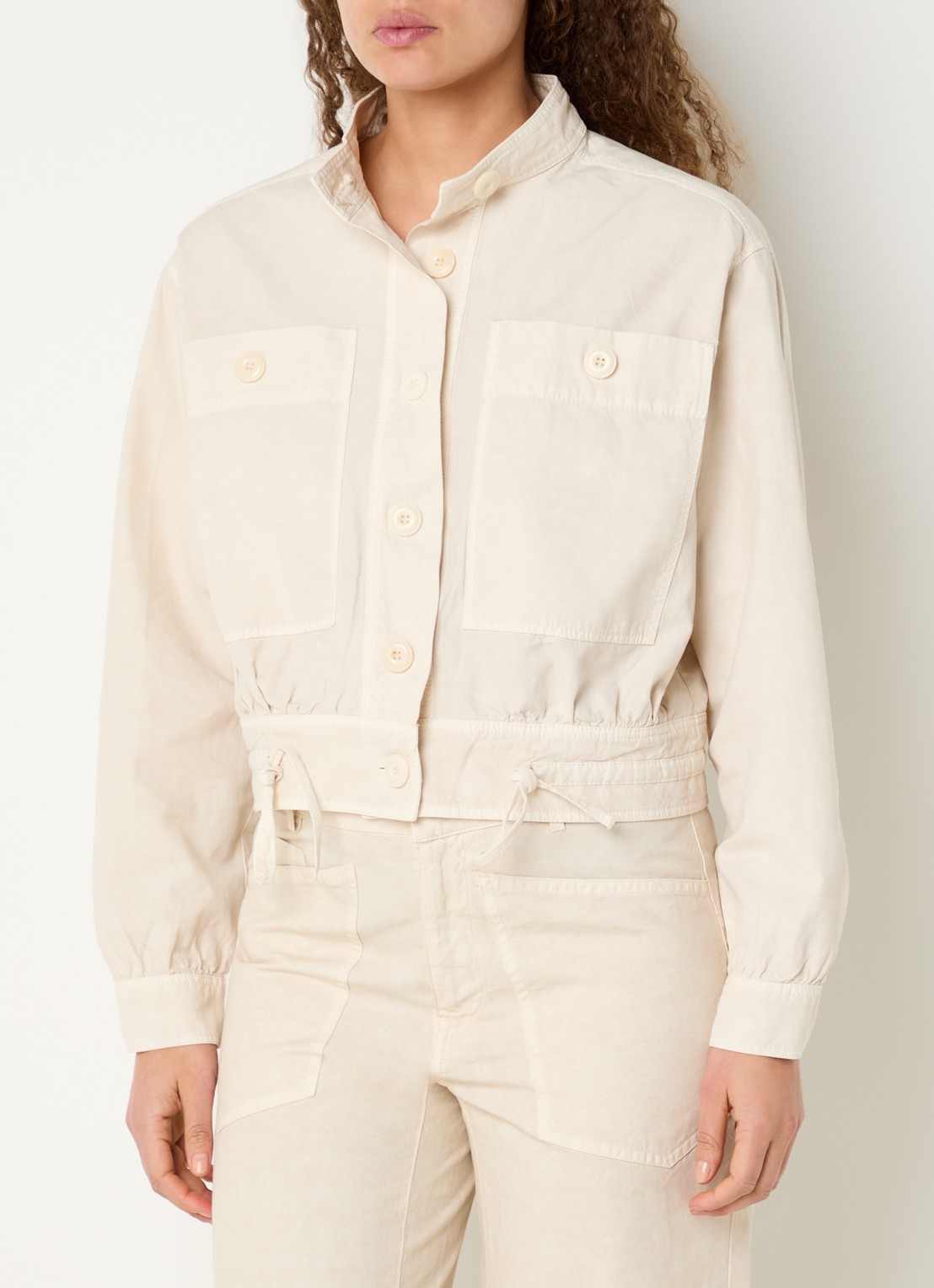 Josephine & Co Boris overshirt met borstzakken - detail 2 beige