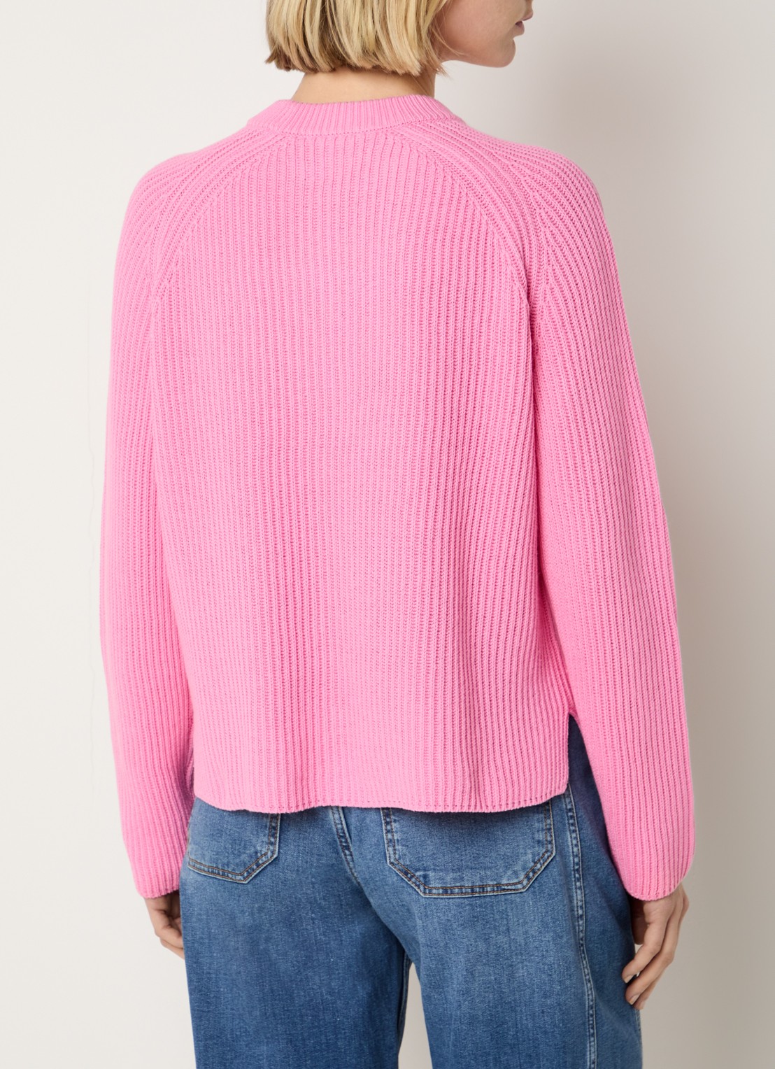 Josephine & Co Brant grofgebreide trui met ronde hals - achterkant 4 roze