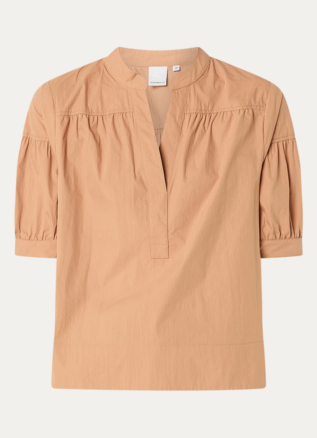 Josephine & Co Bregje tuniek met plooidetail - voorkant beige