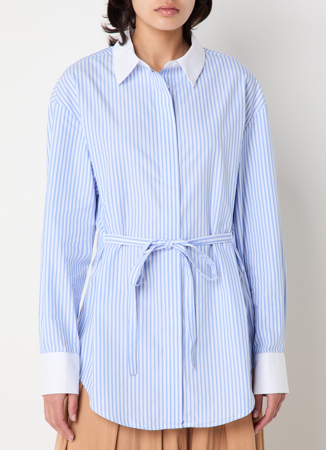 Josephine & Co Brice blouse lichtblauwe streep - achterkant 3 lichtblauw