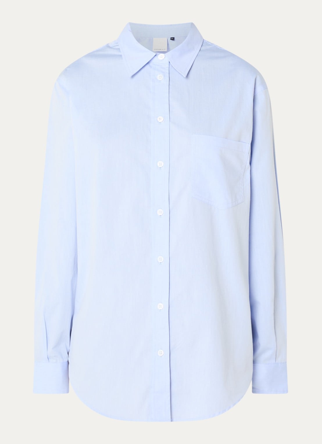 Josephine & Co Casa blouse met borstzak - voorkant 3 lichtblauw