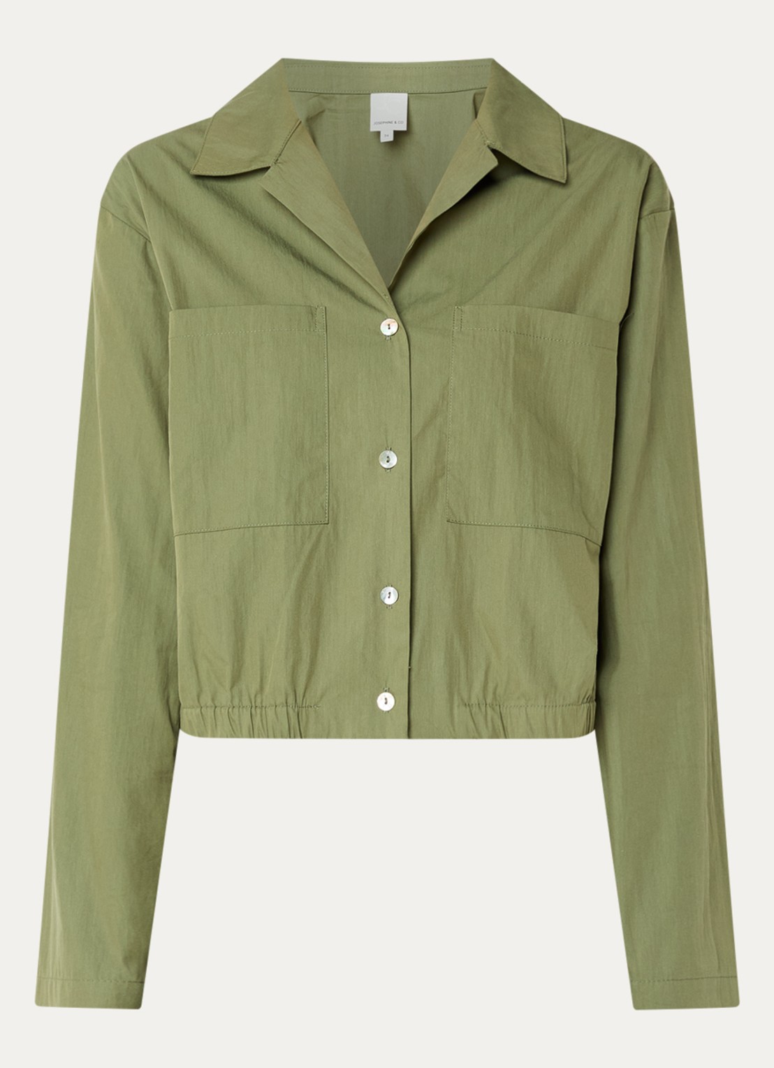 Josephine & Co Castor blouse met borstzakken - voorkant mosgroen