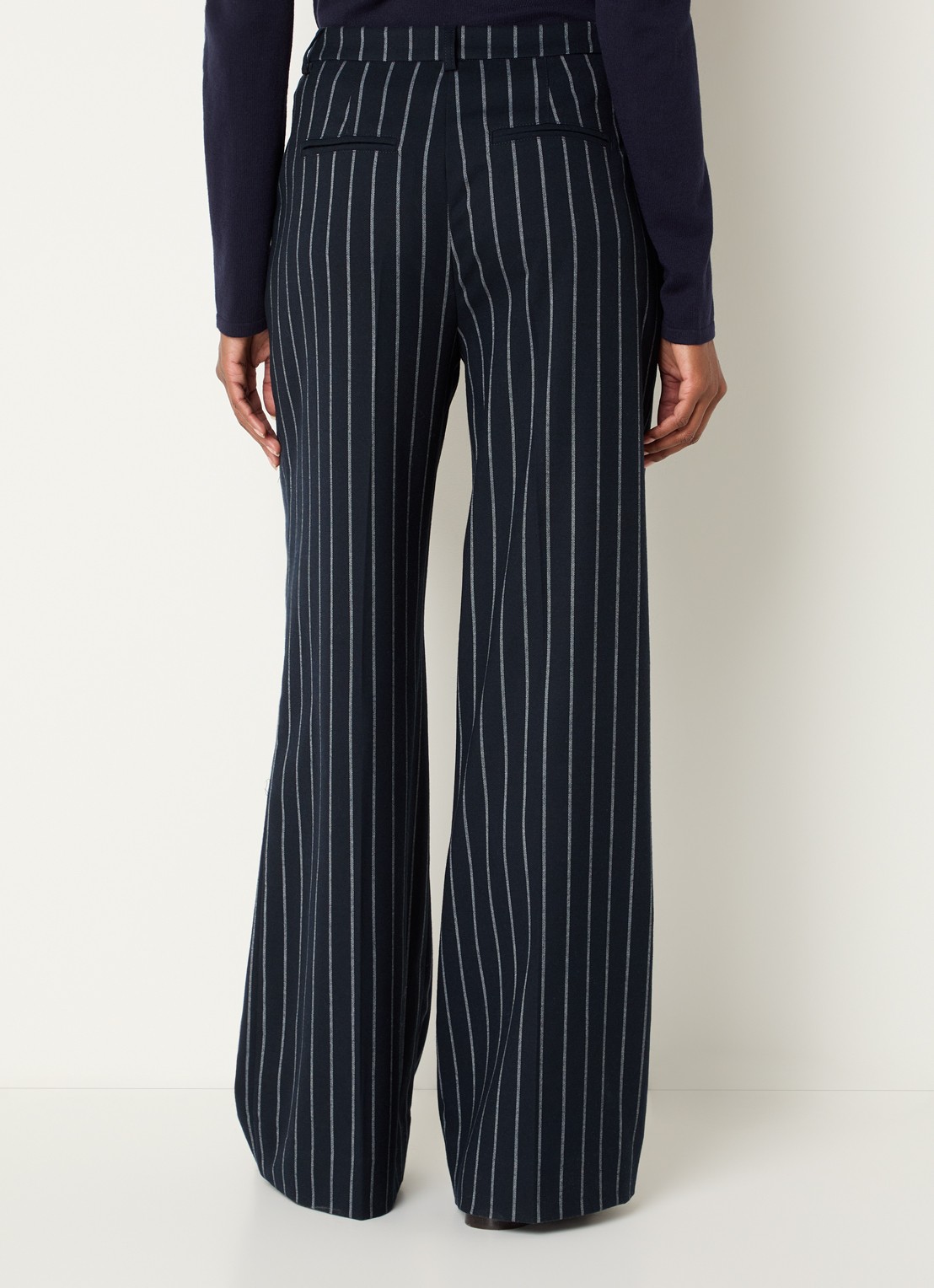 Josephine & Co Clio high waist wide fit pantalon met steekzakken - achterkant 2 donkerblauw