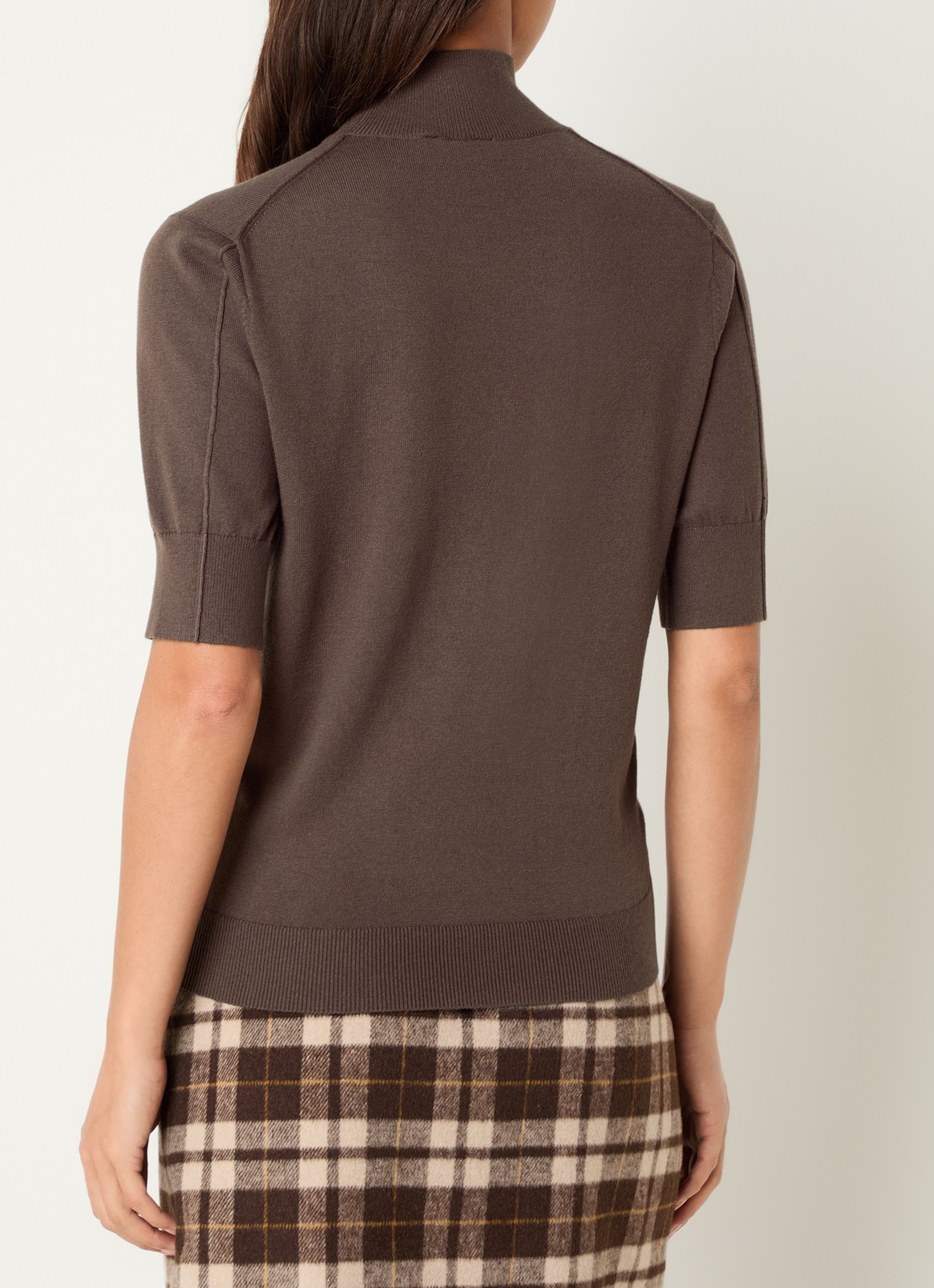 Josephine & Co Cybele fijngebreide pullover in wolblend - achterkant 2 bruin