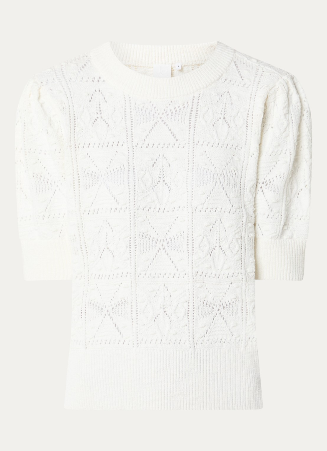 Josephine & Co Dieuwertje top met broderie - voorkant 2 wit