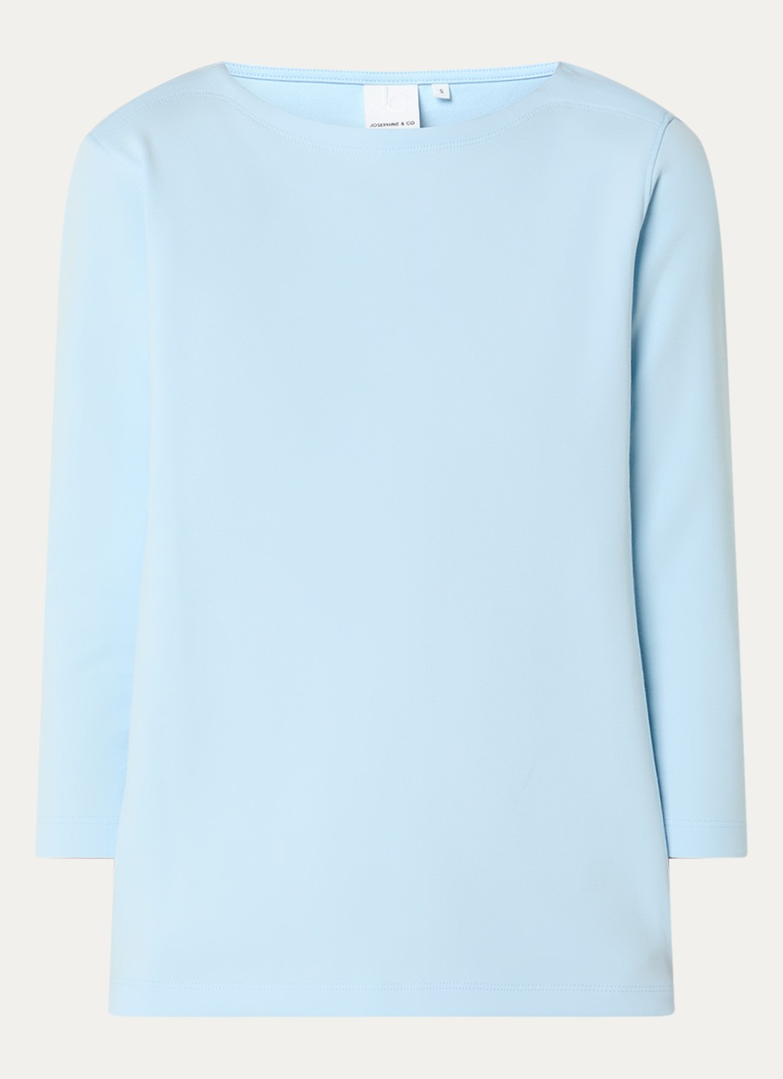 Josephine & Co Jort longsleeve met boothals - voorkant 2 lichtblauw